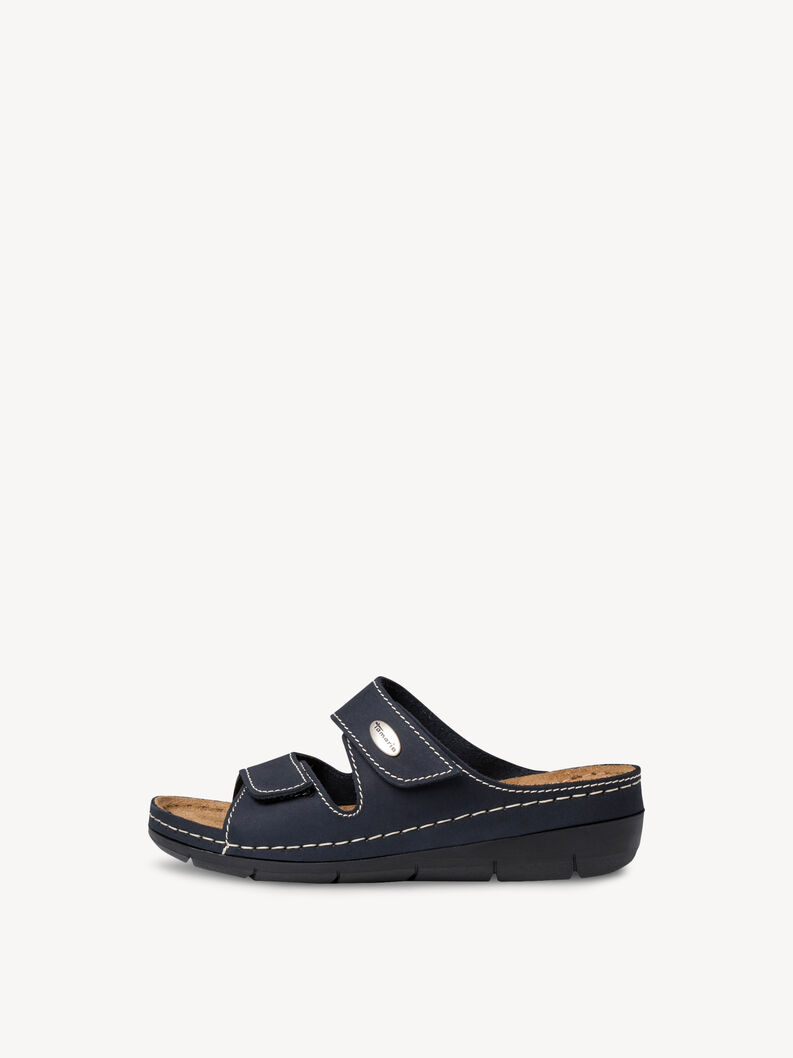 Leather Mule - blue, NAVY, hi-res