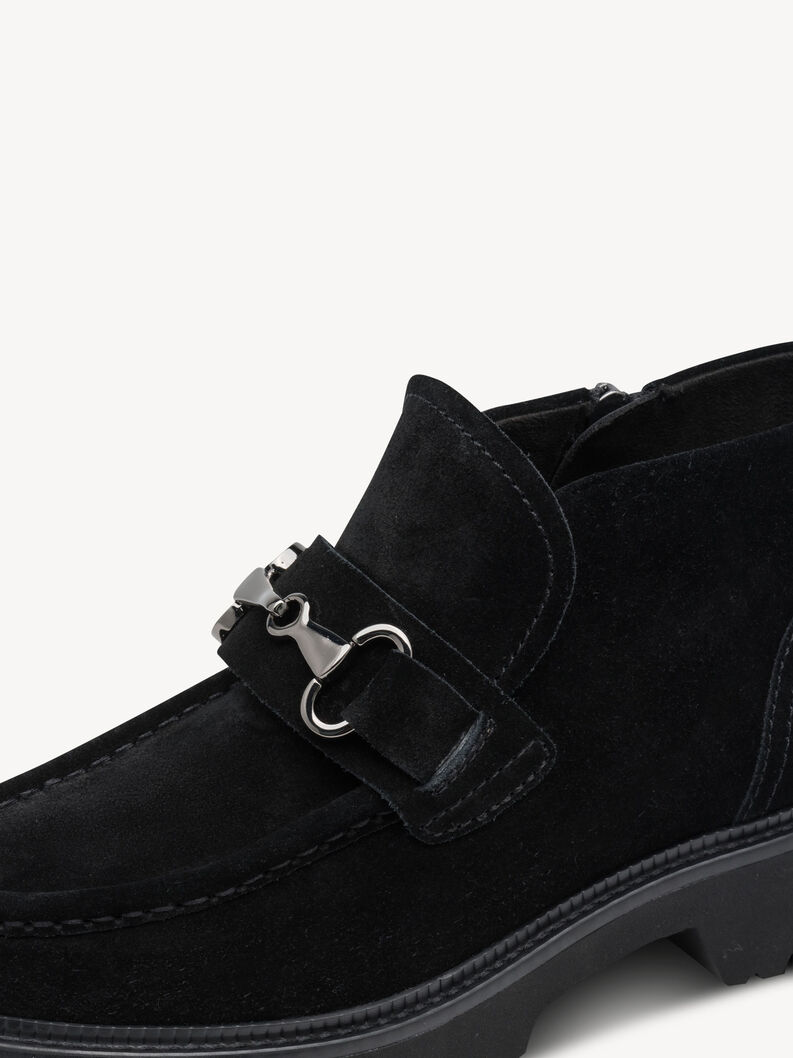 Leather Bootie - black, BLACK SUEDE, hi-res