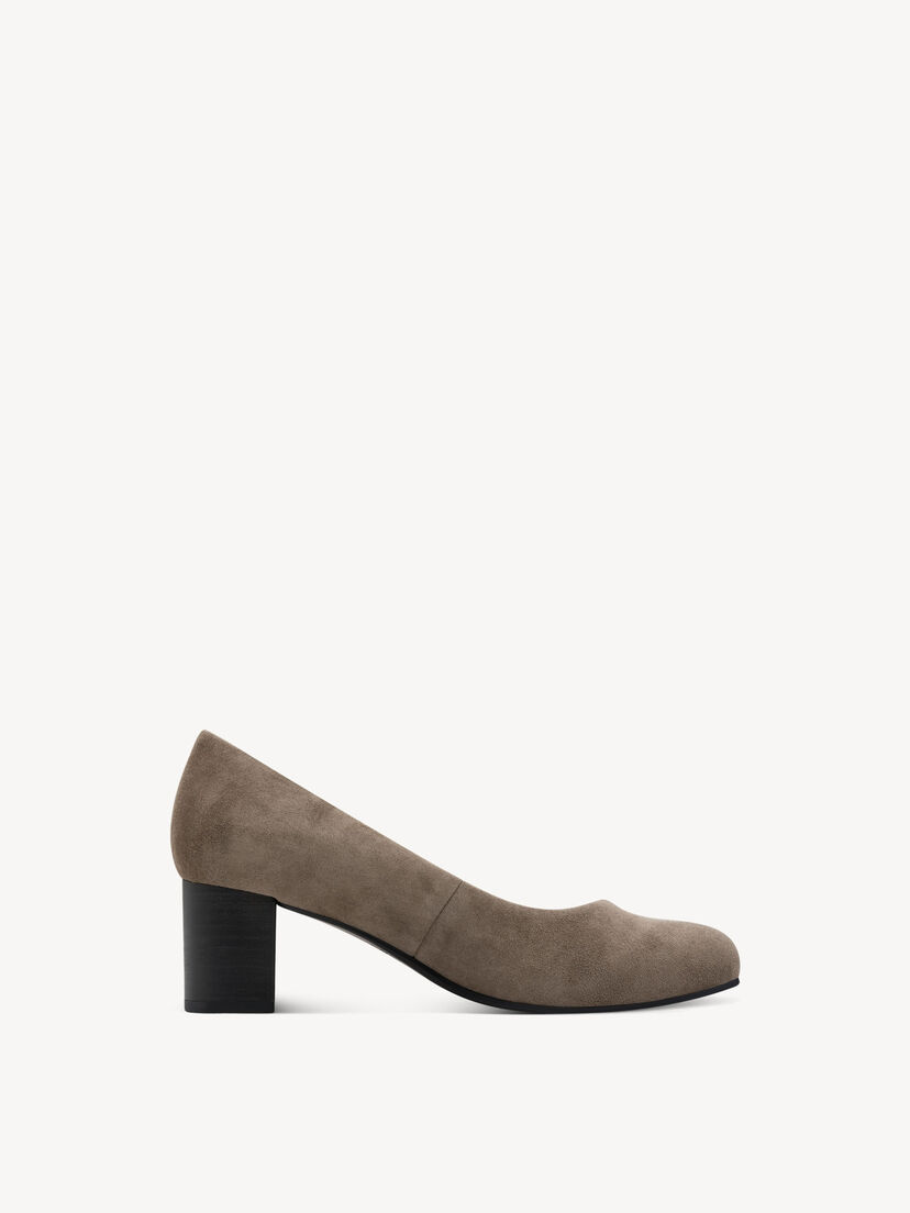Leren Pumps - bruin, TAUPE SUEDE, hi-res
