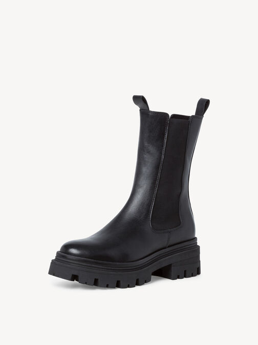 Leder Chelsea Boot - schwarz, BLACK LEATHER, hi-res