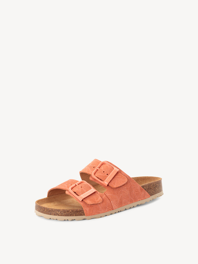 Leren Slipper - rood, CORAL, hi-res