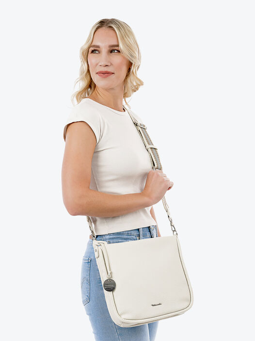Schoudertas, ecru, hi-res
