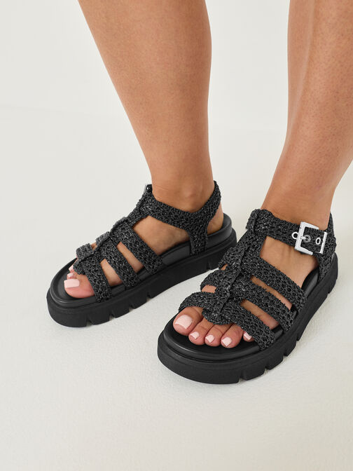 Sandaletter, BLACK, hi-res