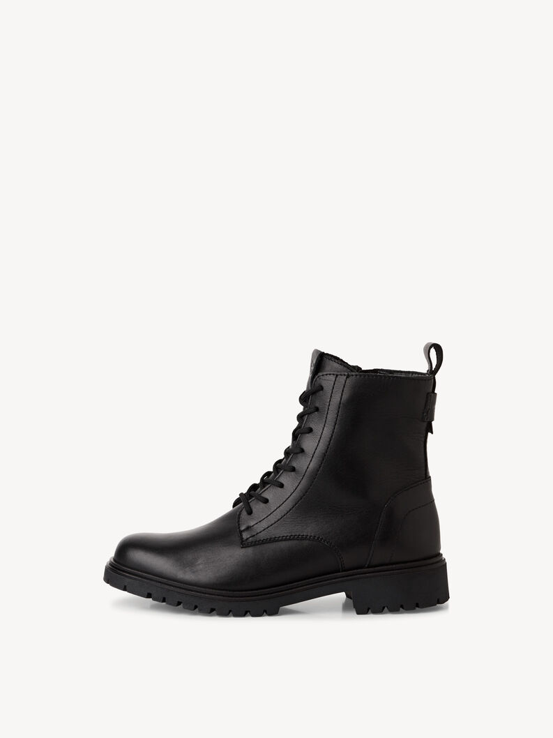 Leather Bootie - black, BLACK, hi-res