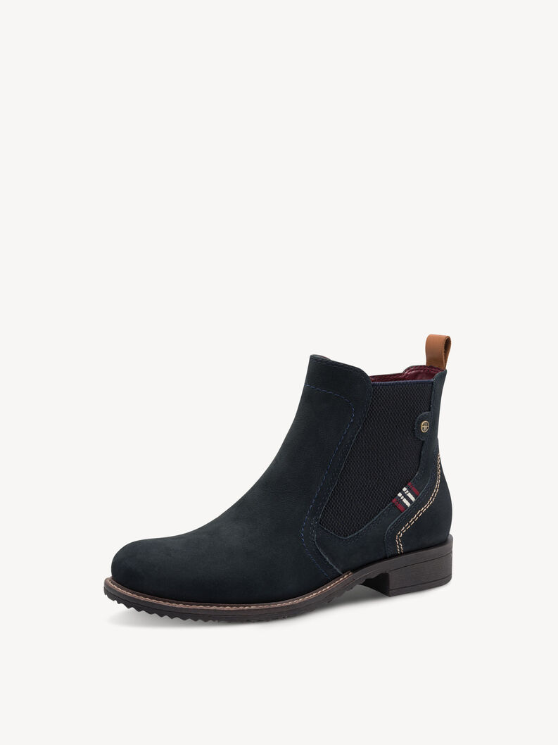 Leder Chelsea Boot - blau, NAVY, hi-res