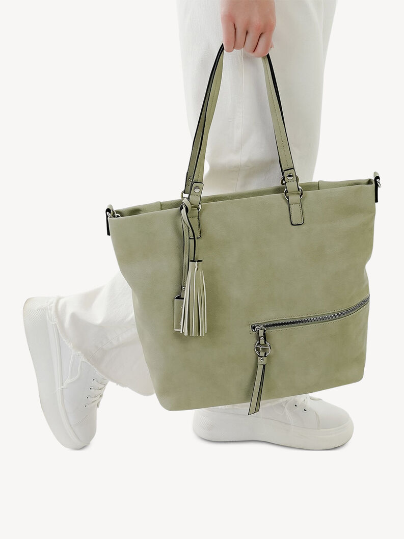 Shopping bag - green, sage, hi-res