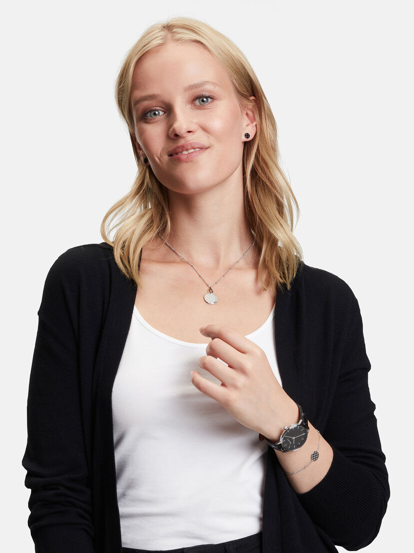 Oorringen - zwart, zwart, hi-res