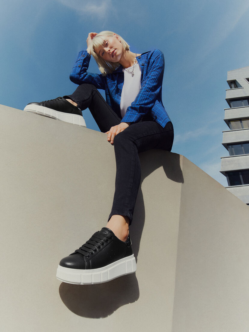 Sneaker - zwart, BLACK, hi-res