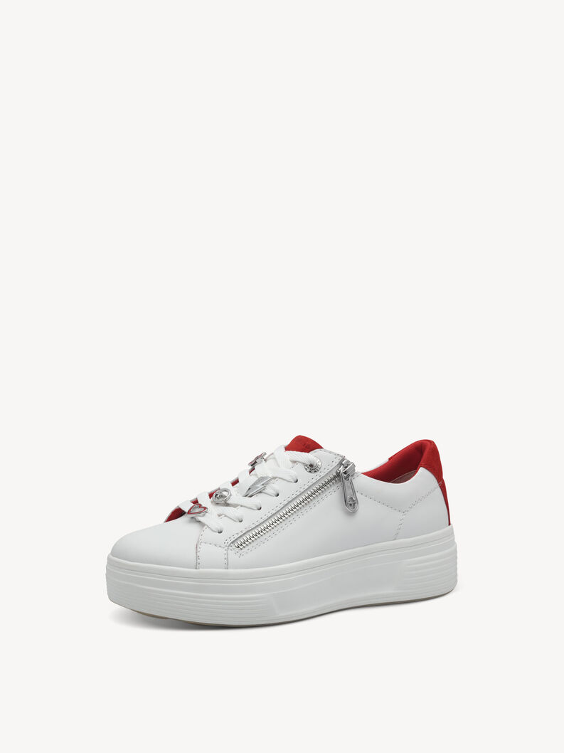 Sneaker - weiß, WHITE/RED, hi-res