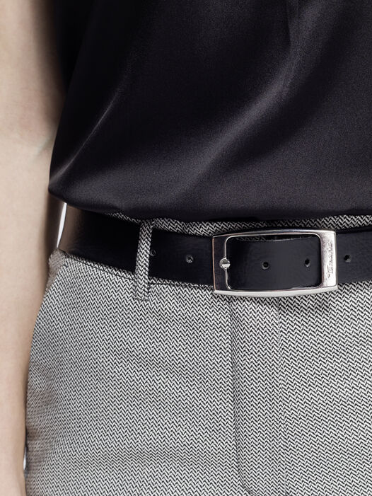 Leren riem, zwart, hi-res