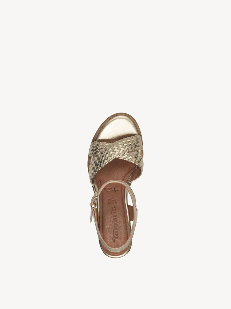 Heeled sandal, LIGHT GOLD, hi-res