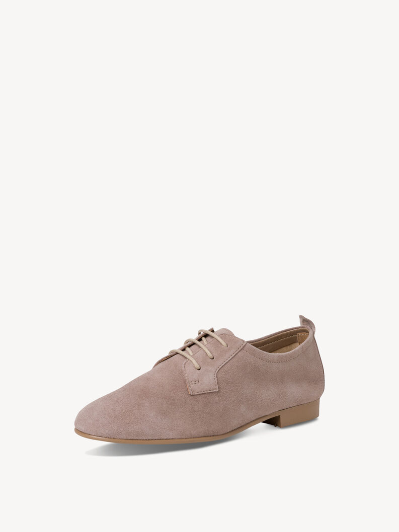 Leather Low shoes - beige, TAUPE, hi-res