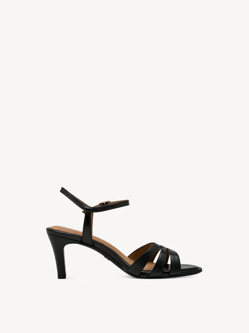 sandalette, BLACK LEATHER, hi-res