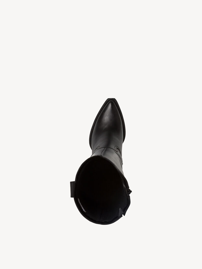 Leather Cowboy boots - black, BLACK LEATHER, hi-res