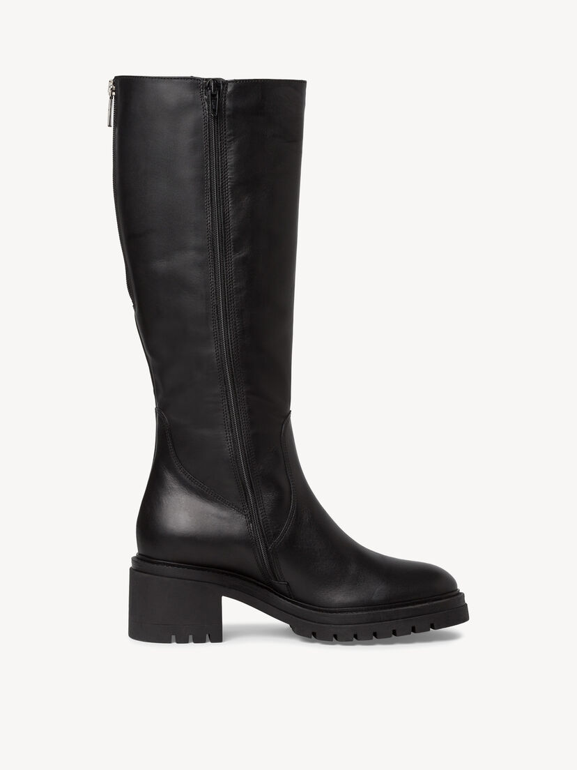 Leren Laarzen - zwart, BLACK, hi-res