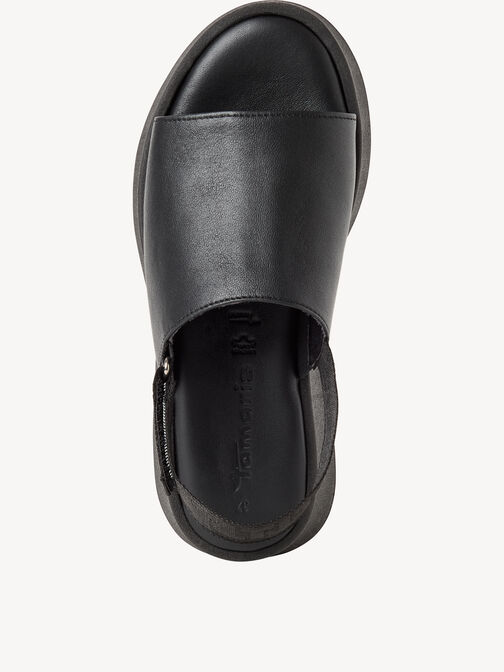 Heeled sandal, BLACK LEATHER, hi-res