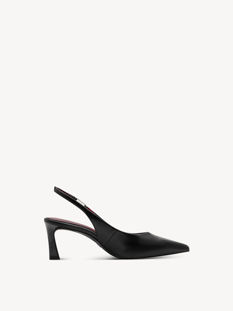 Scarpe con cinturino alla caviglia, BLACK LEATHER, hi-res
