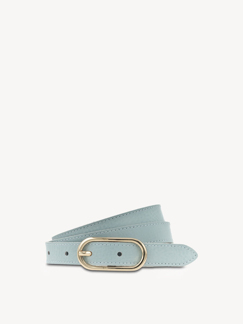 Leren riem, aquamarinblau, hi-res