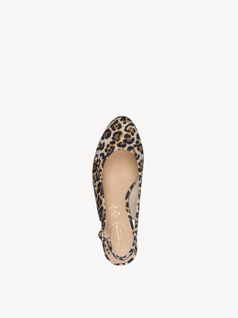 Scarpe con cinturino alla caviglia - beige, LEOPARD, hi-res