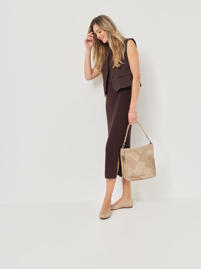 Lederballerina - beige, NUDE, hi-res