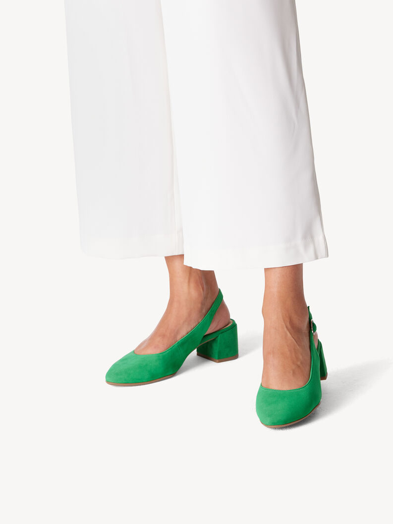 Scarpe con cinturino alla caviglia - verde, GREEN, hi-res