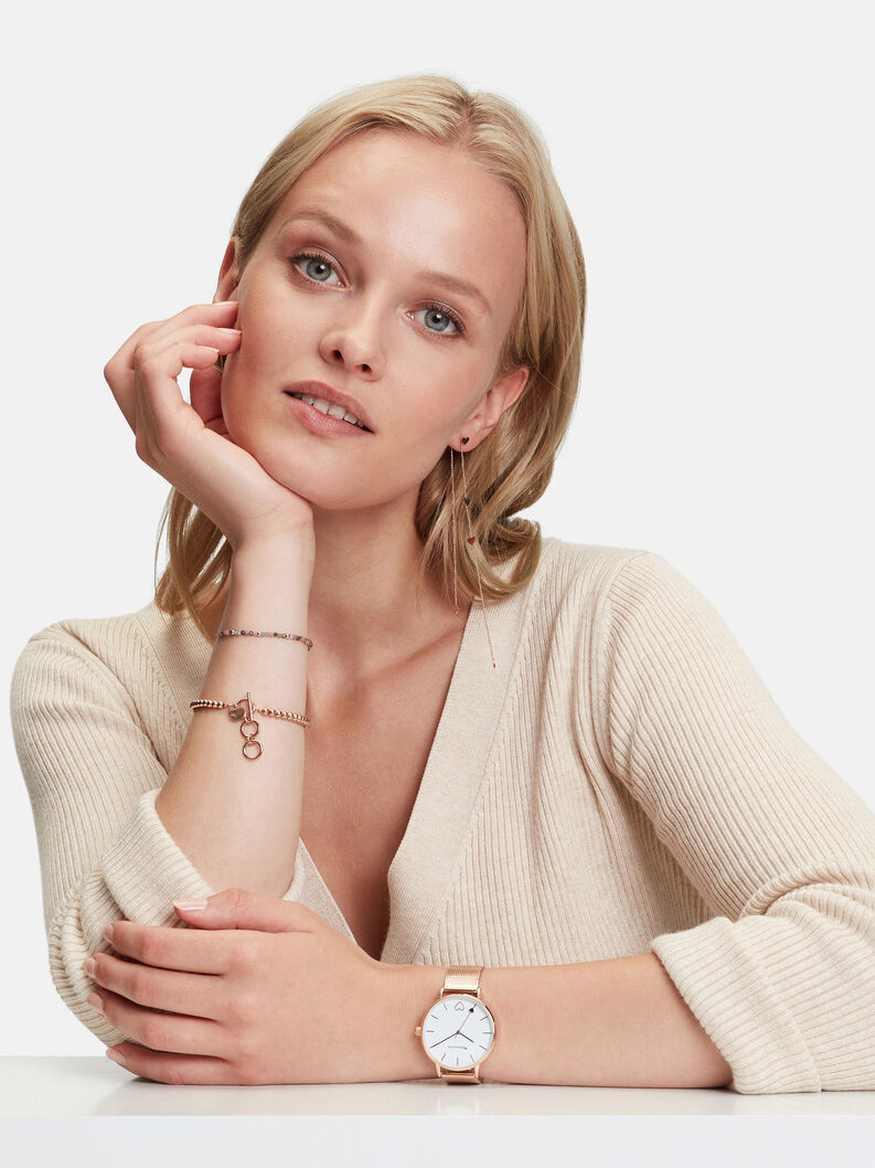 Oorringen - rosegoud, rosegold, hi-res