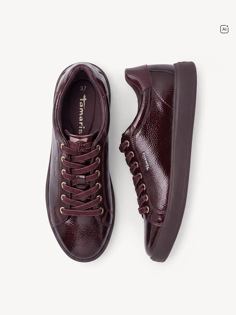 Sneaker, BURGUNDY PAT., hi-res