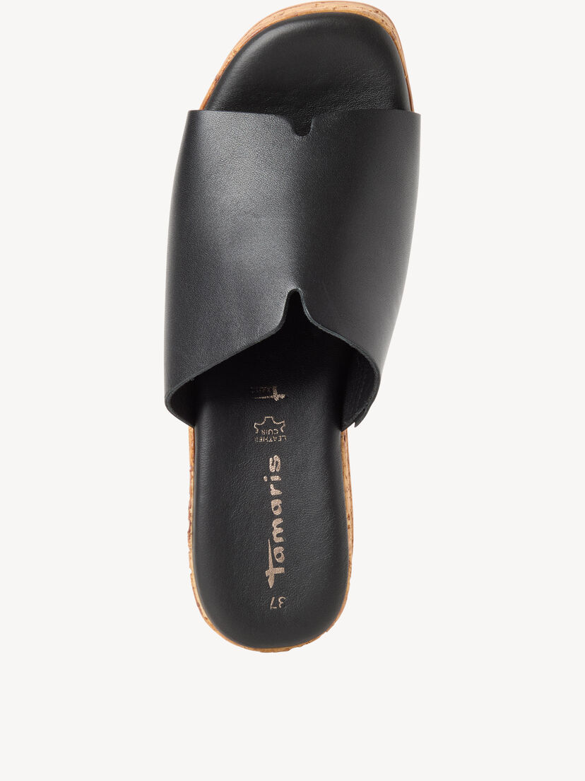 Leren Slipper - zwart, BLACK LEATHER, hi-res
