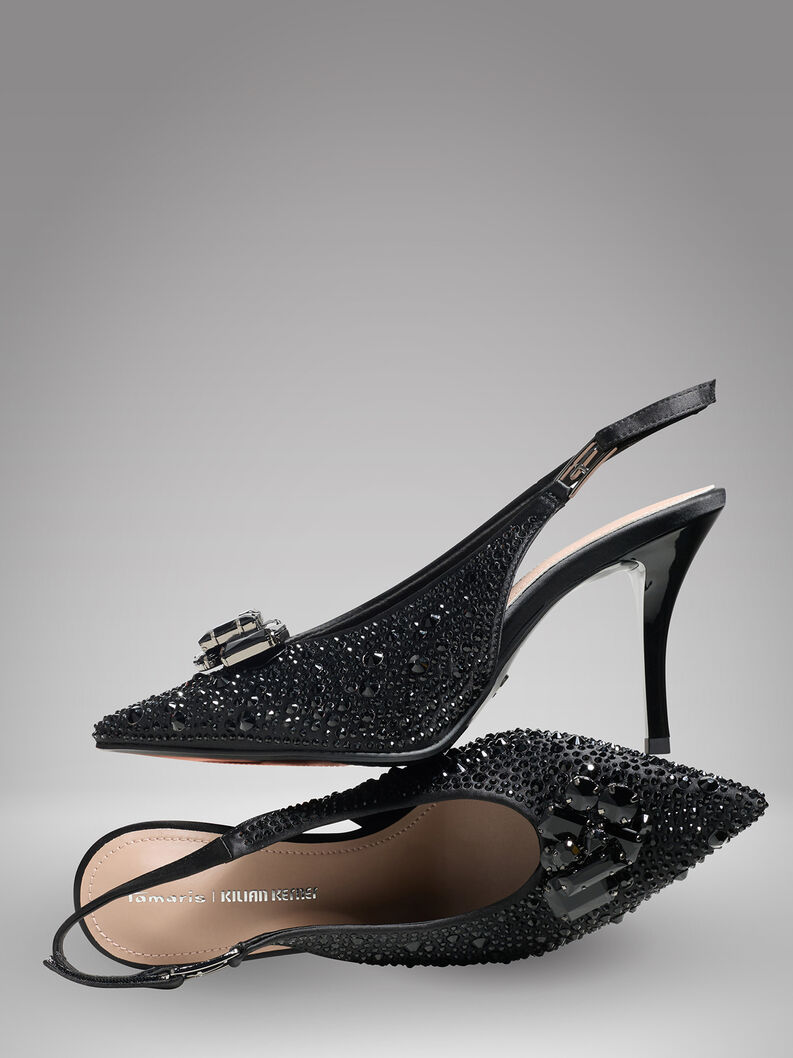 Sling pumps - black, BLACK, hi-res