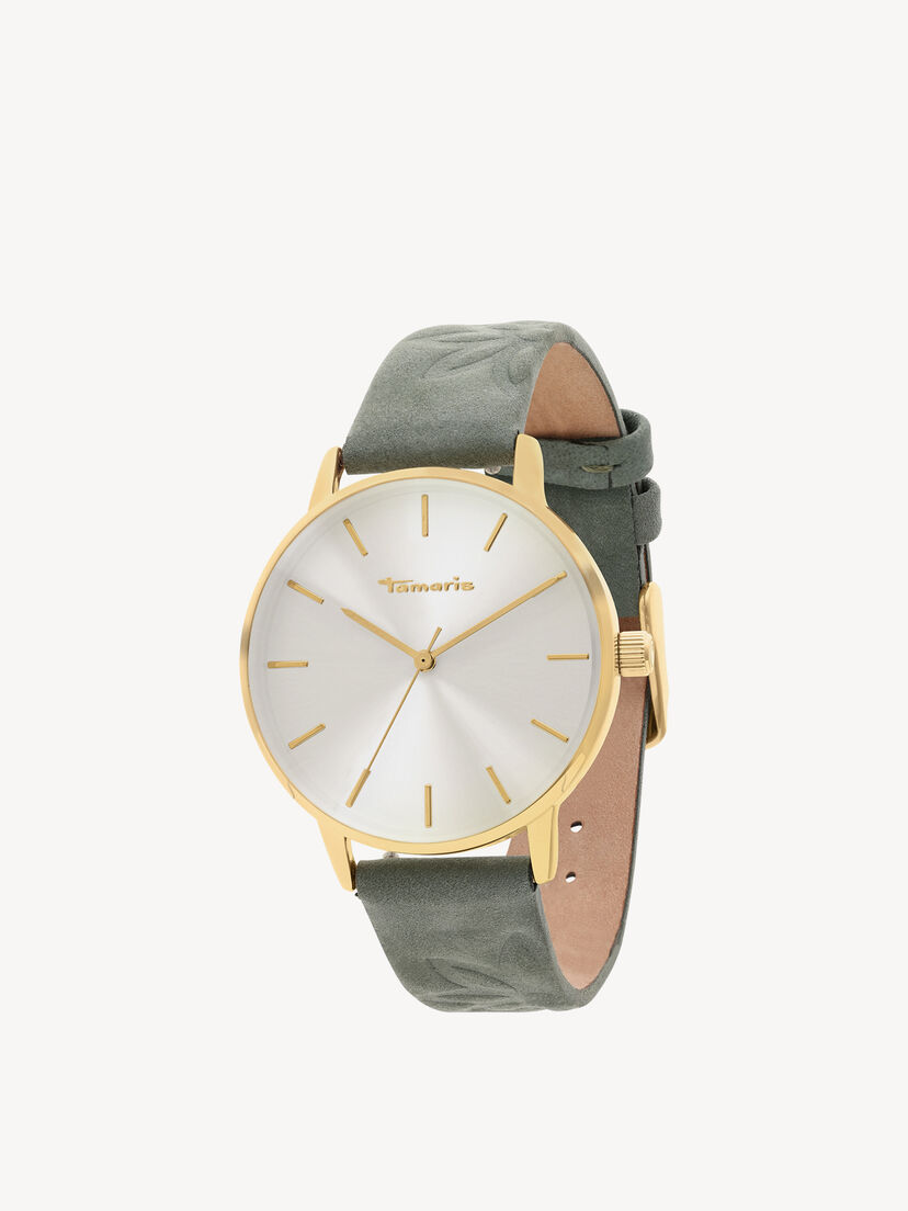 Horloge, gold-matt silber-wei&szlig;, hi-res