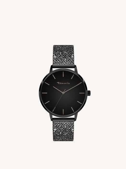 Horloge, schwarz schwarz, hi-res