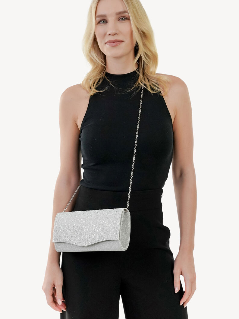 Clutch bag - silver, silver, hi-res