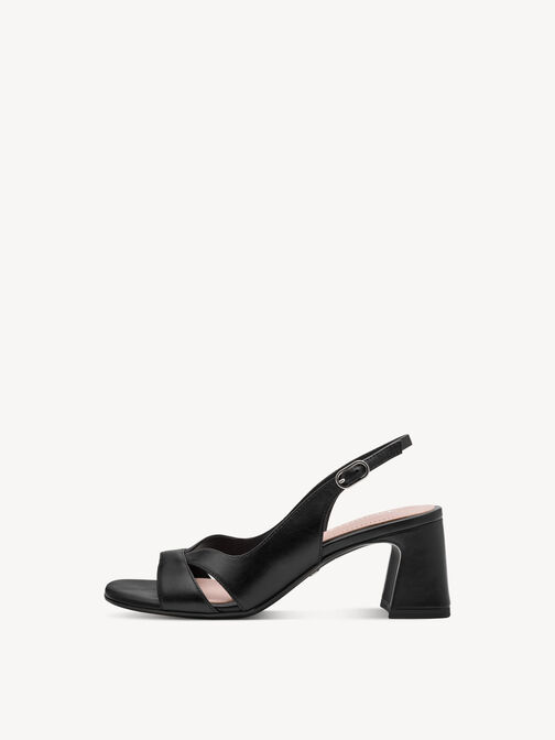 Sandaaltje, BLACK LEATHER, hi-res