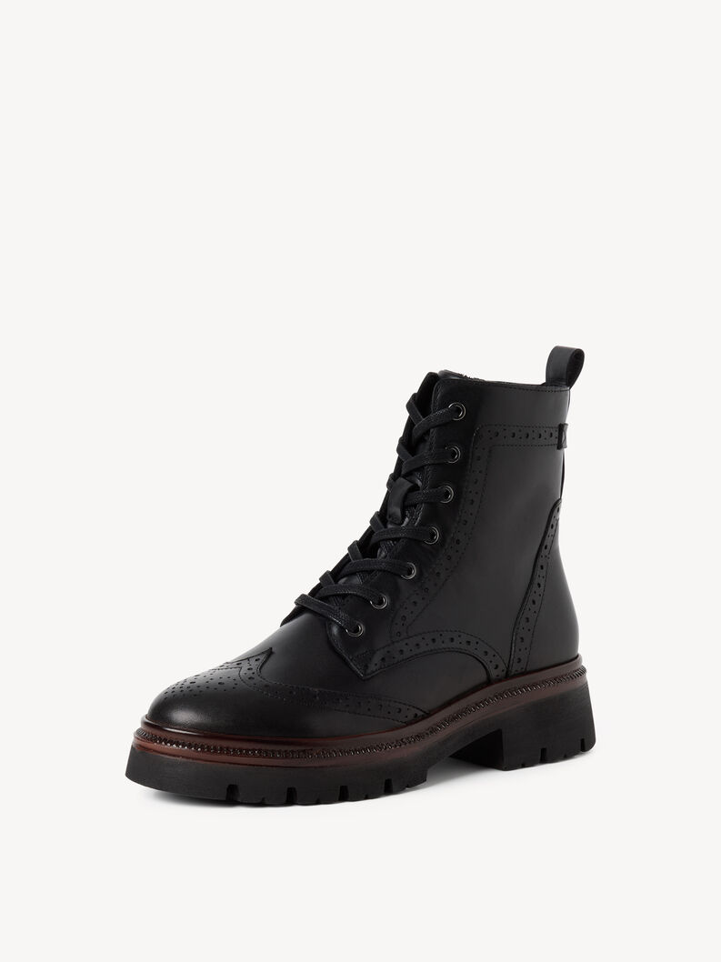 Leather Bootie - black, BLACK LEATHER, hi-res