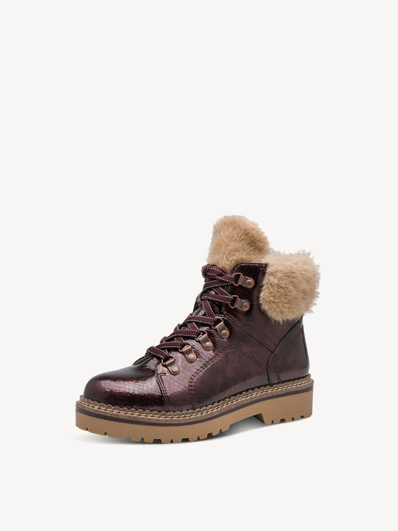 Stiefelette - rot Warmfutter, MERLOT PATENT, hi-res