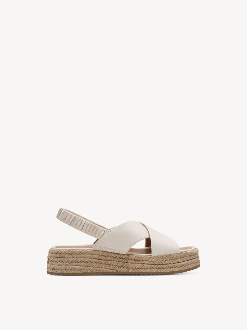 Sandale &agrave; talon - blanc, OFFWHITE, hi-res