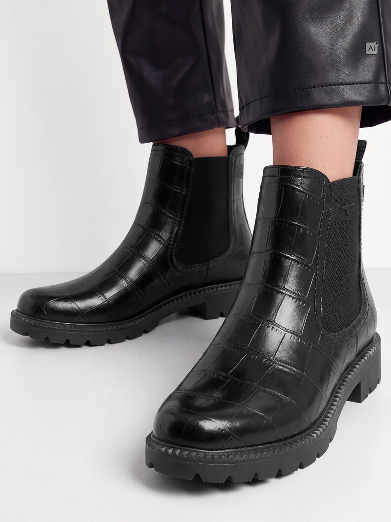 Chelsea boot - black, BLACK CROCO, hi-res