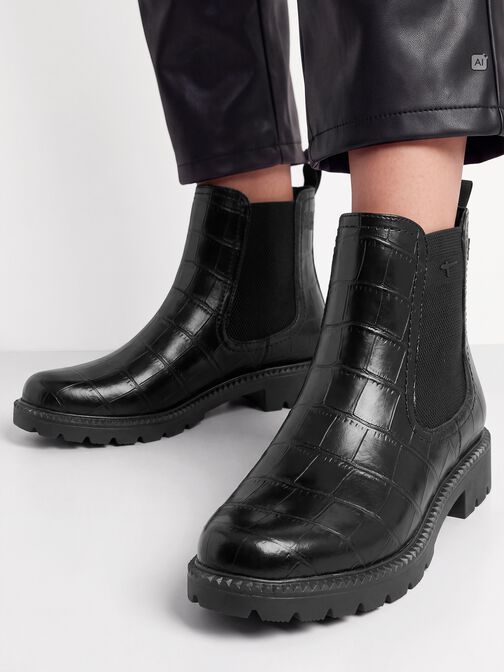 Chelsea boot, BLACK CROCO, hi-res