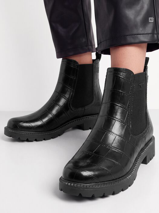 Chelseaboot, BLACK CROCO, hi-res