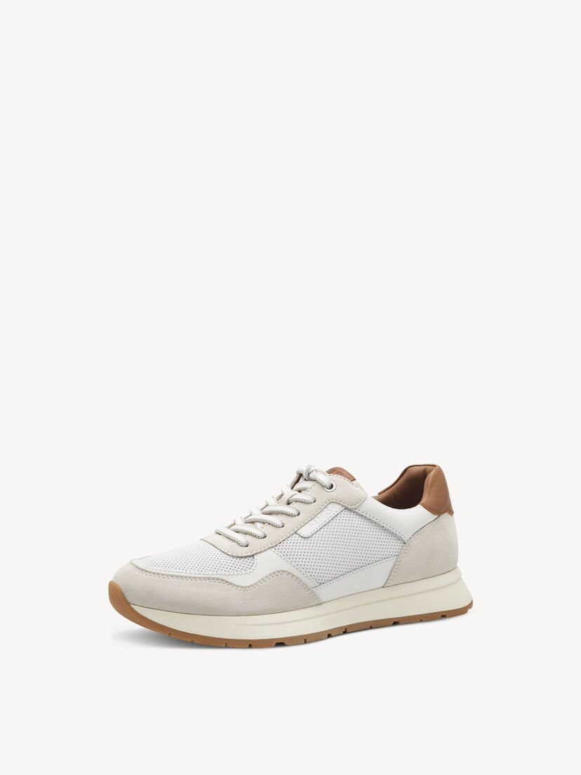 Leren Sneaker - wit, WHITE, hi-res