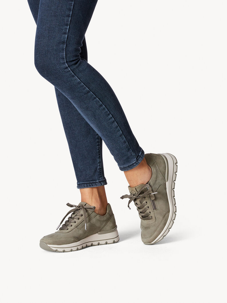 Ledersneaker - gr&uuml;n, OLIVE, hi-res