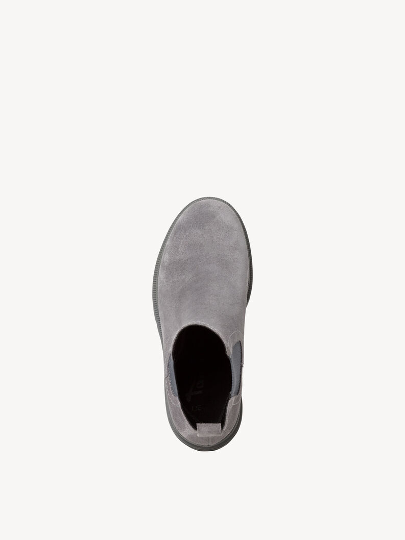 Leder Chelsea Boot - grau, GREY, hi-res