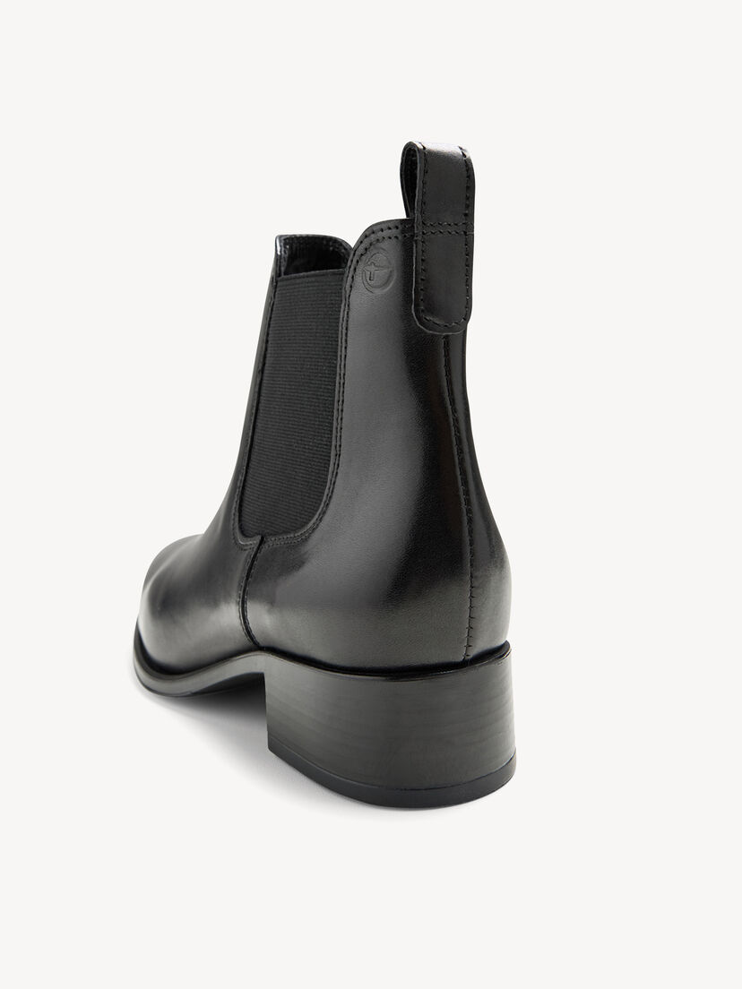Leren Chelseaboot - zwart, BLACK, hi-res