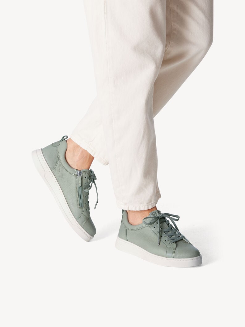 Ledersneaker - grün, SAGE, hi-res