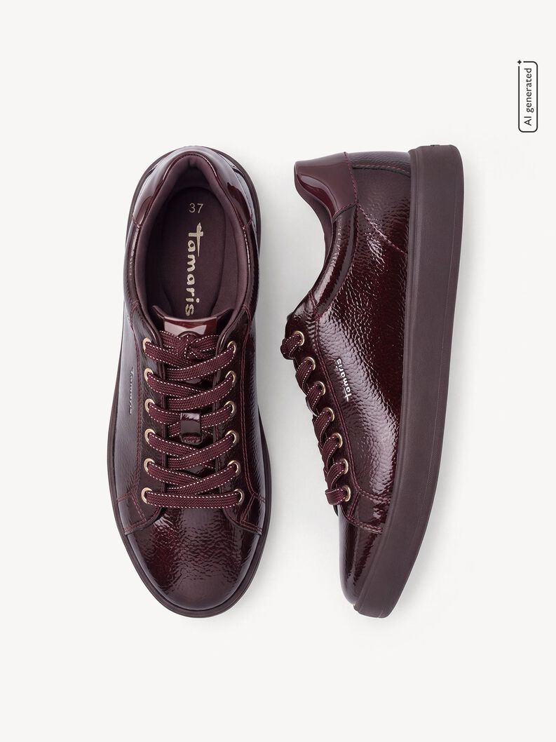 sneaker, BURGUNDY PAT., hi-res