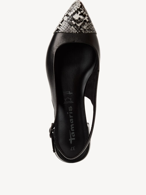 sling pumps, BLACK STRUCT., hi-res