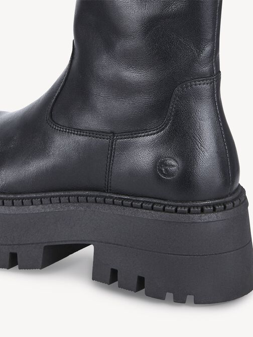 Stivaletti, BLACK LEATHER, hi-res