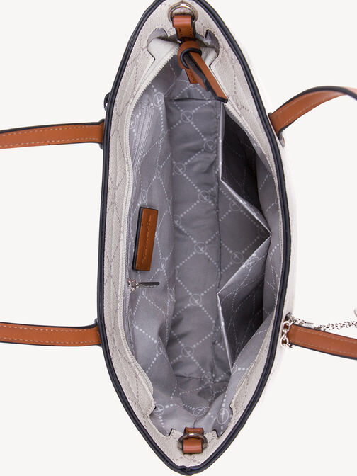 Shopping bag, ecru, hi-res