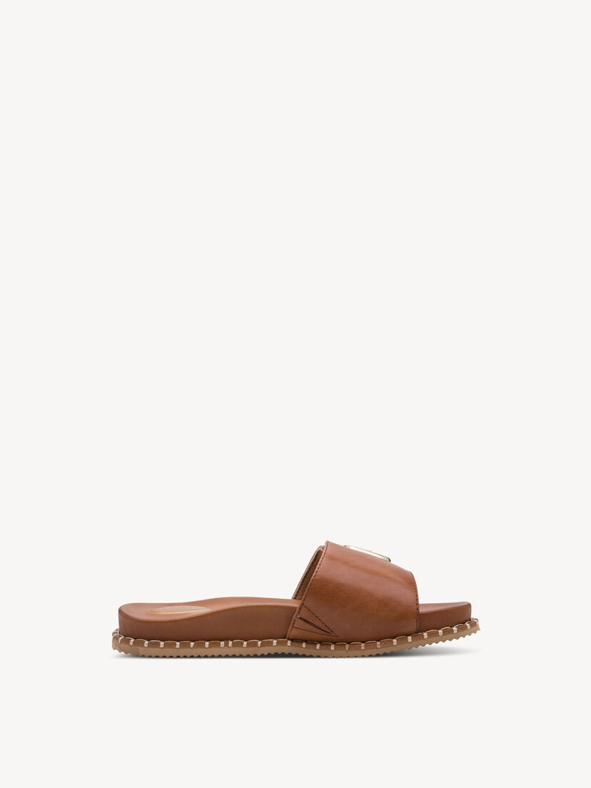 Leren Slipper - bruin, COGNAC NAPPA, hi-res