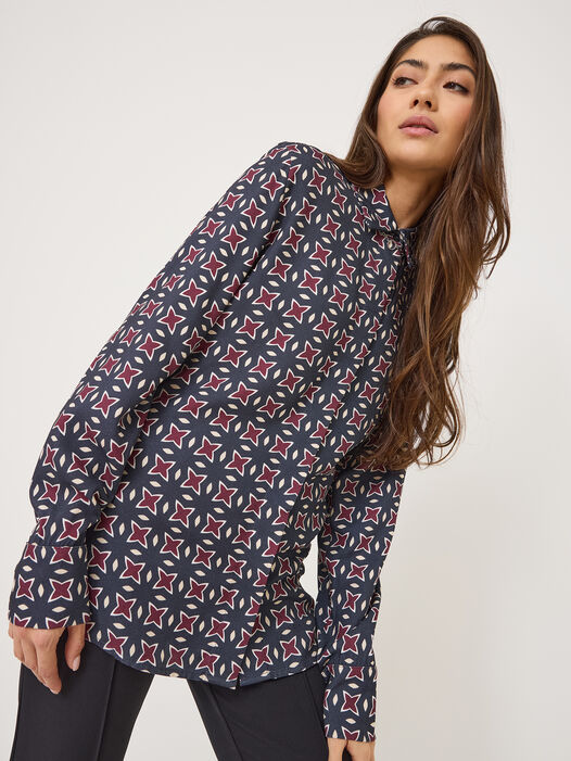 Blouse, Night Sky/Fig/Whitecap Gray, hi-res